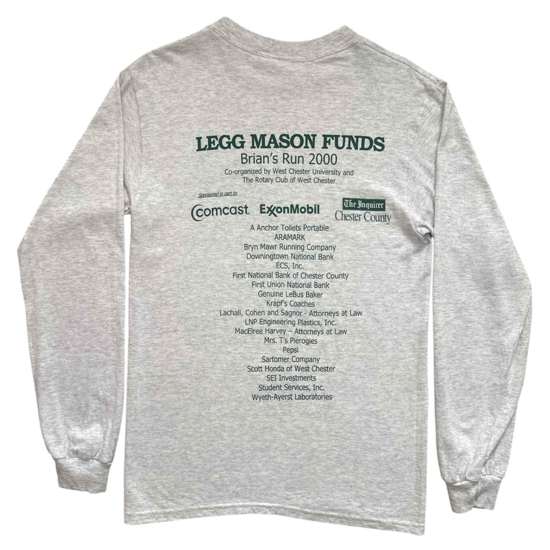 T-Shirt Vintage Legg Mason Funds Brian's Run 2000 Manches Longues