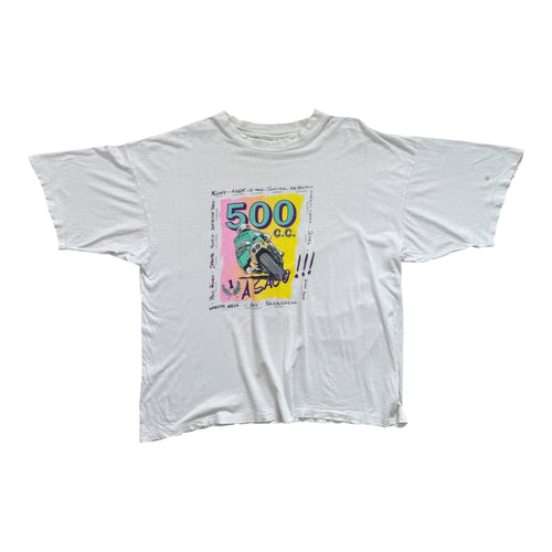 T-Shirt Vintage 500cc Moto GP "À Saco" Blanc