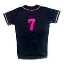 Jersey Baseball Vintage Crest #7 Noir Rose