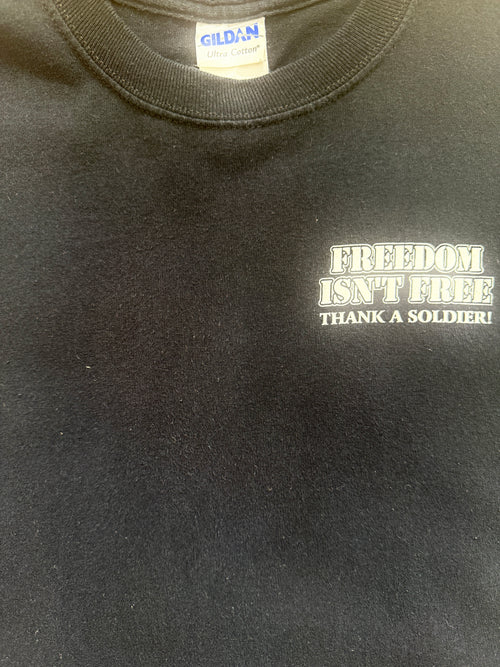 T-Shirt Vintage Freedom Isn't Free Thank A Soldier Manches Longues