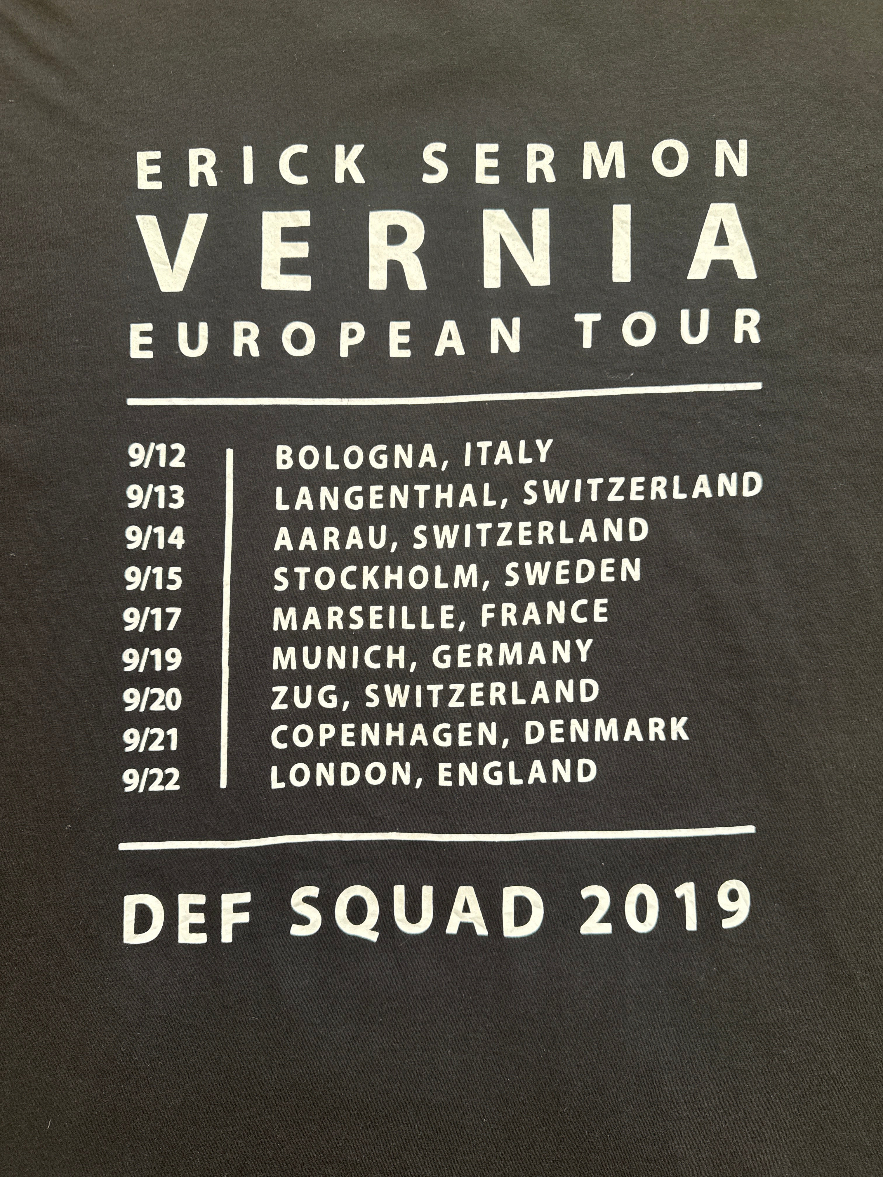 T-Shirt Vintage Def Squad Erick Sermon European Tour 2019
