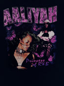 T-Shirt Vintage Aaliyah Princess of R&B Papillons Noir