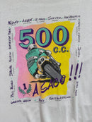 T-Shirt Vintage 500cc Moto GP "À Saco" Blanc