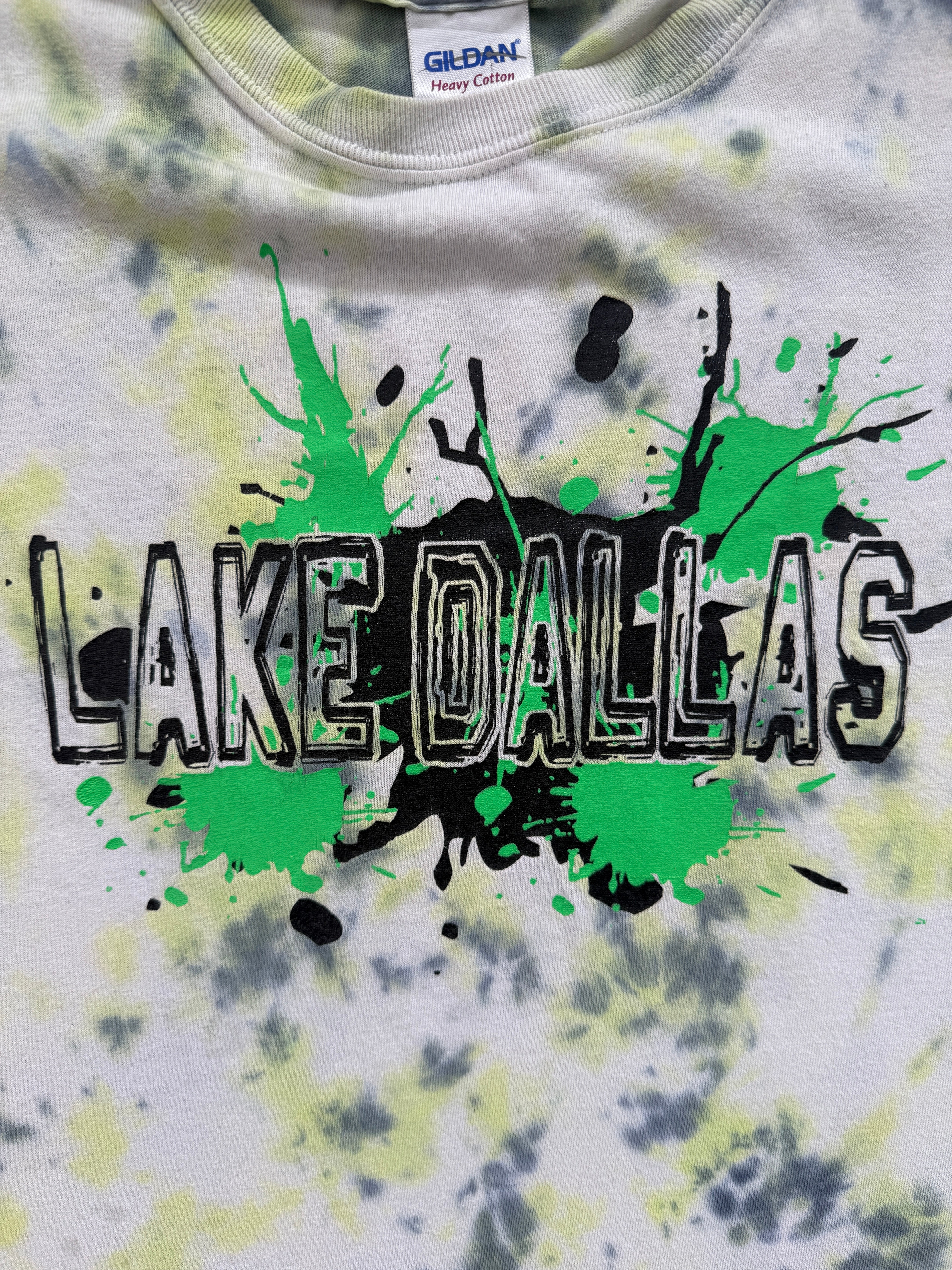 T-Shirt Vintage Lake Dallas Tie-Dye Vert