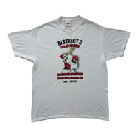 T-Shirt Vintage District 3 Little League Baseball 2004 Blanc
