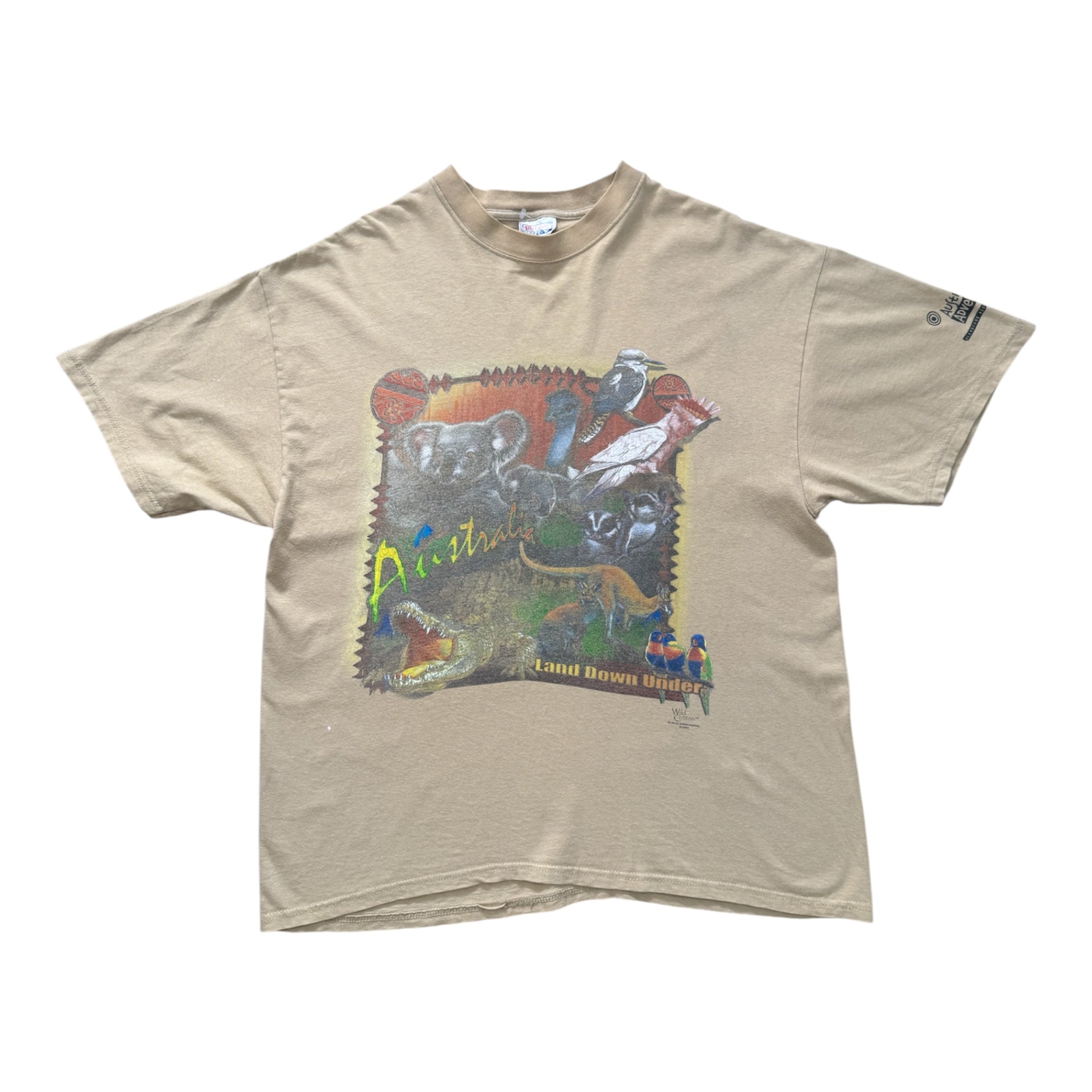 T-Shirt Vintage Australia "Land Down Under" Sable