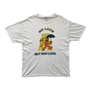 T-Shirt Vintage "No Luck But Bad Luck" Blanc