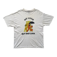 T-Shirt Vintage "No Luck But Bad Luck" Blanc