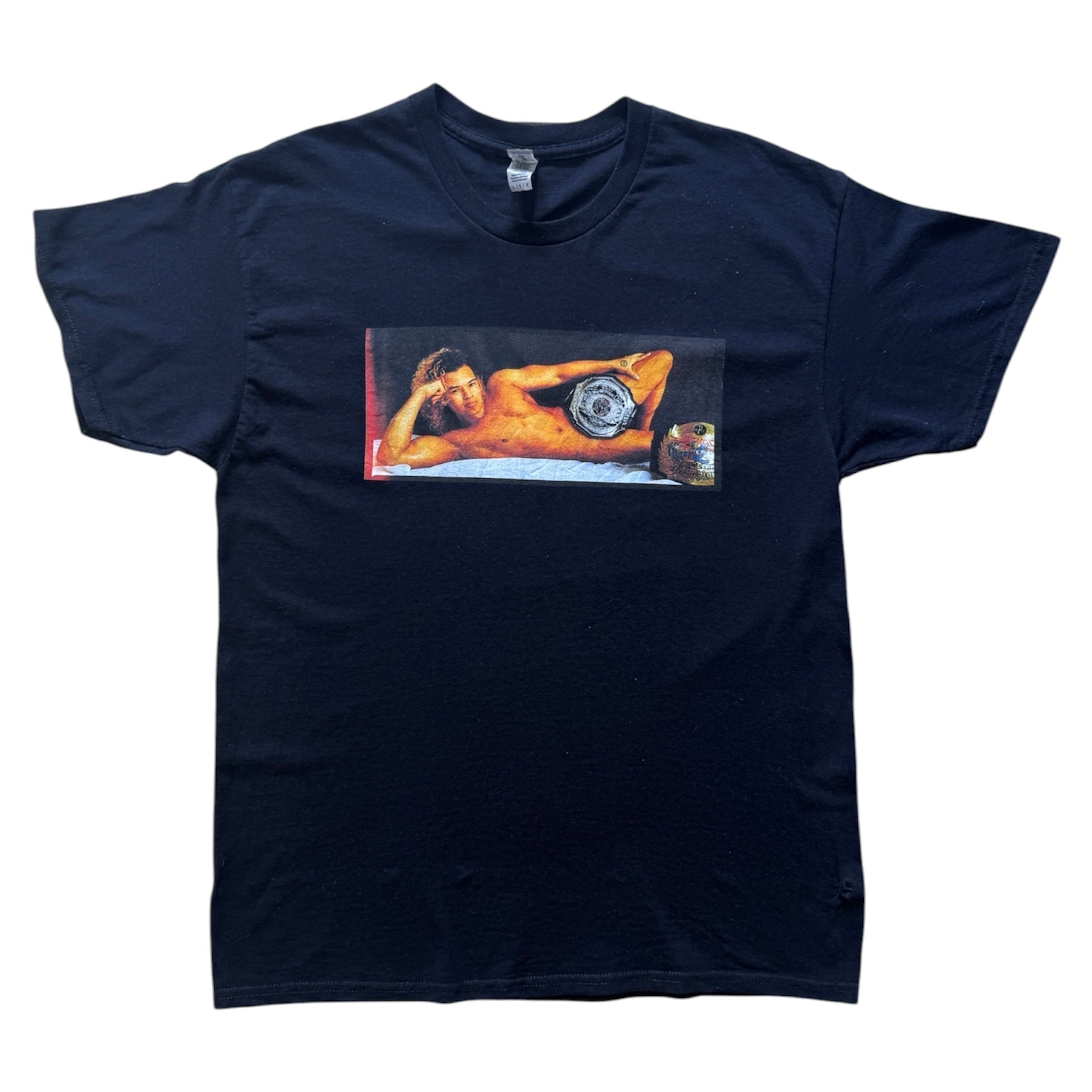 T-Shirt Vintage Boxeur Champion Ceinture Noir