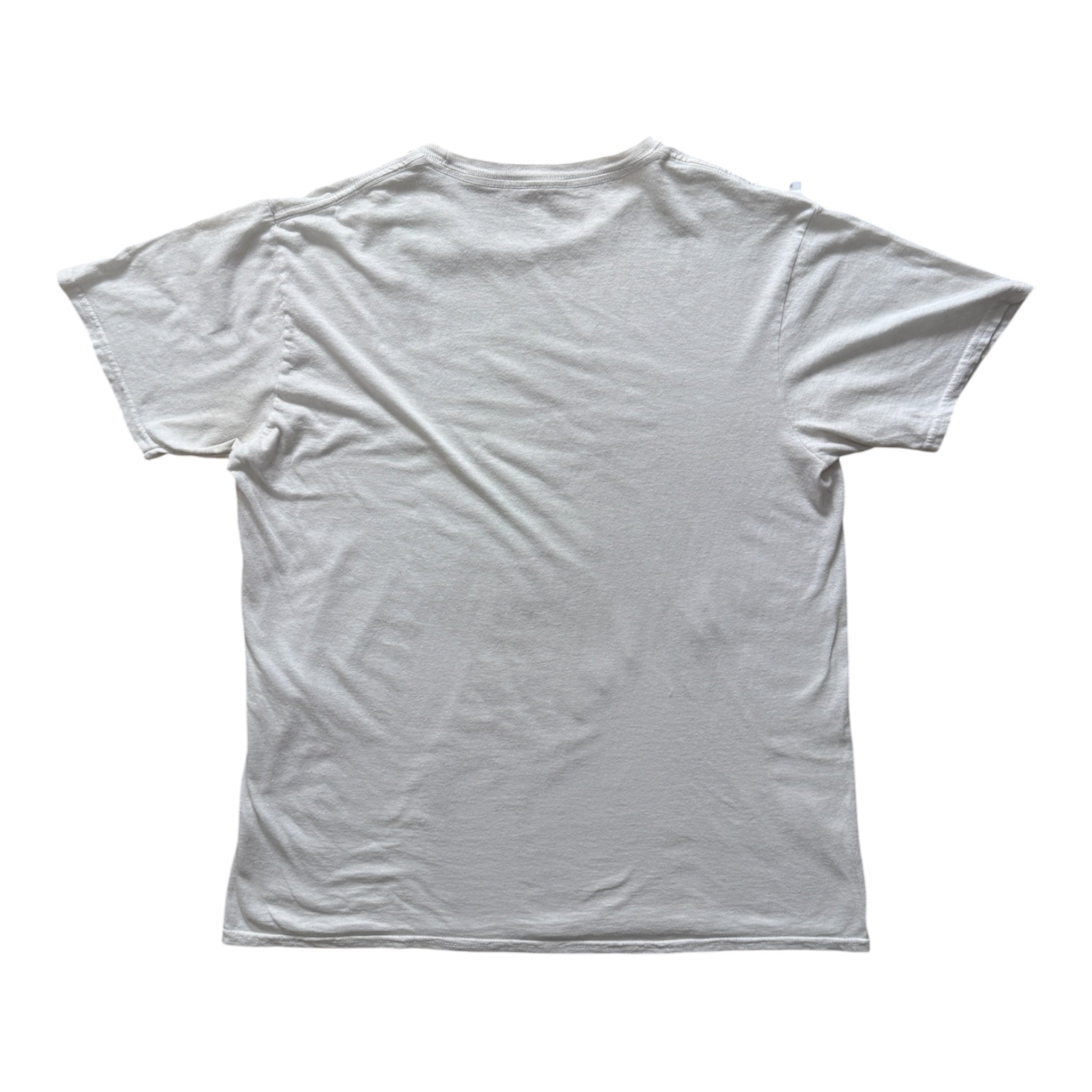 T-Shirt Vintage Paresseux sur Tortue Blanc