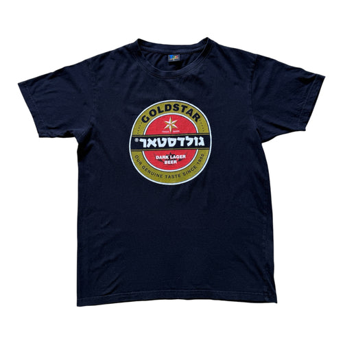 T-Shirt Vintage Goldstar Beer Dark Lager Bleu Marine
