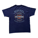 T-Shirt Vintage Harley-Davidson Rommel Dealer Smyrna Delaware Bleu Marine