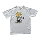 T-Shirt Vintage Snoopy & Charlie Brown Peanuts Blanc