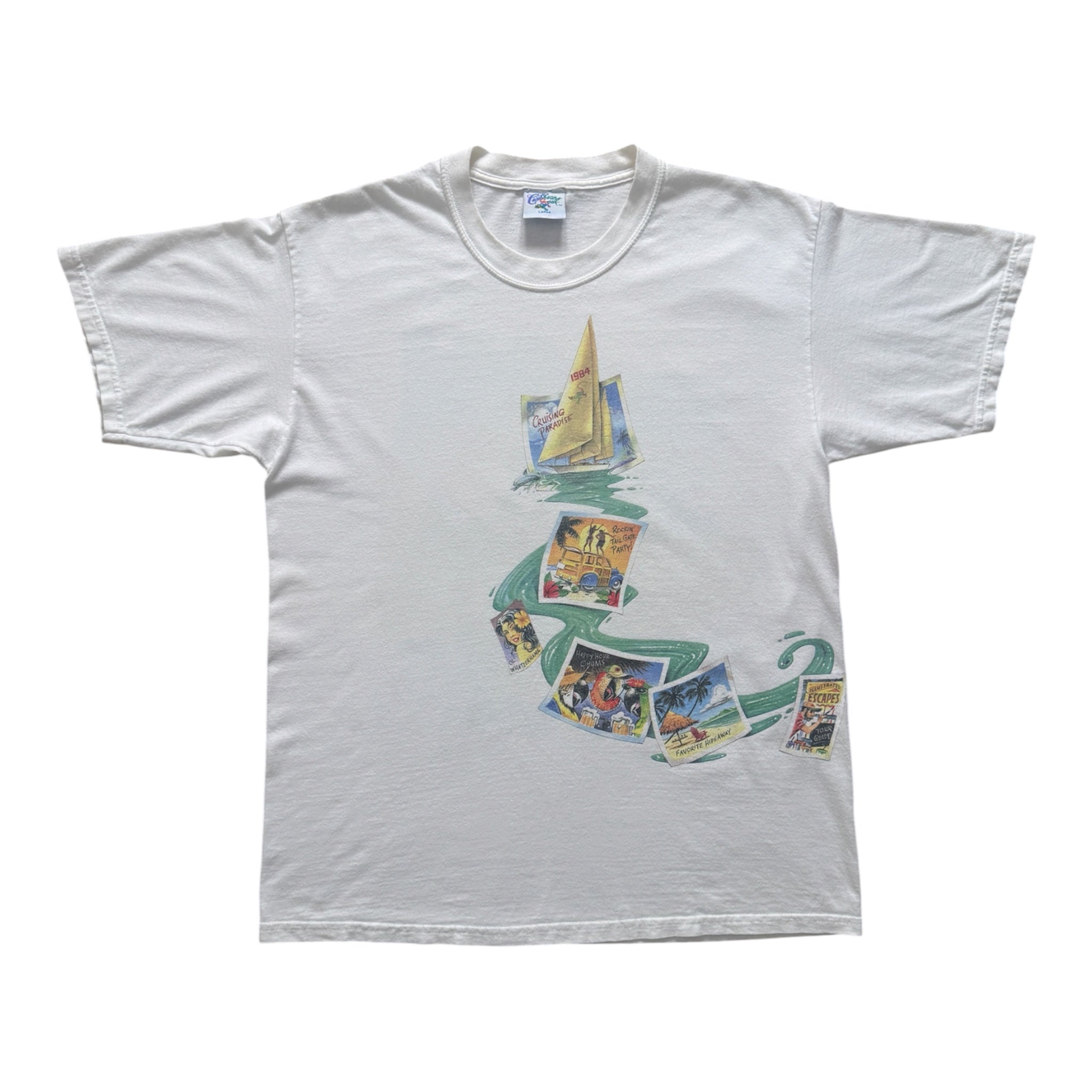 Parrot Cay Cruising Paradise 20th Anniversary Tee — Vintage 1989