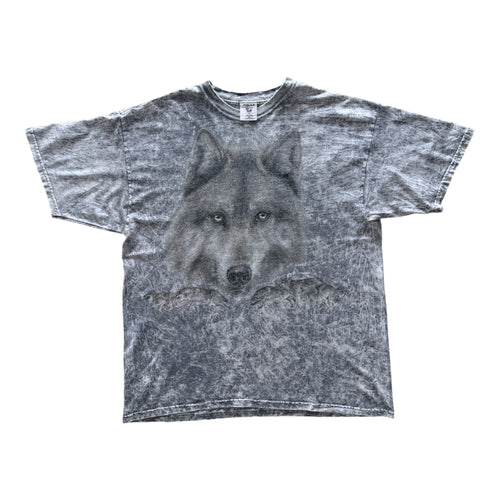 Wolf Face All-Over Print Tee — Vintage Nature