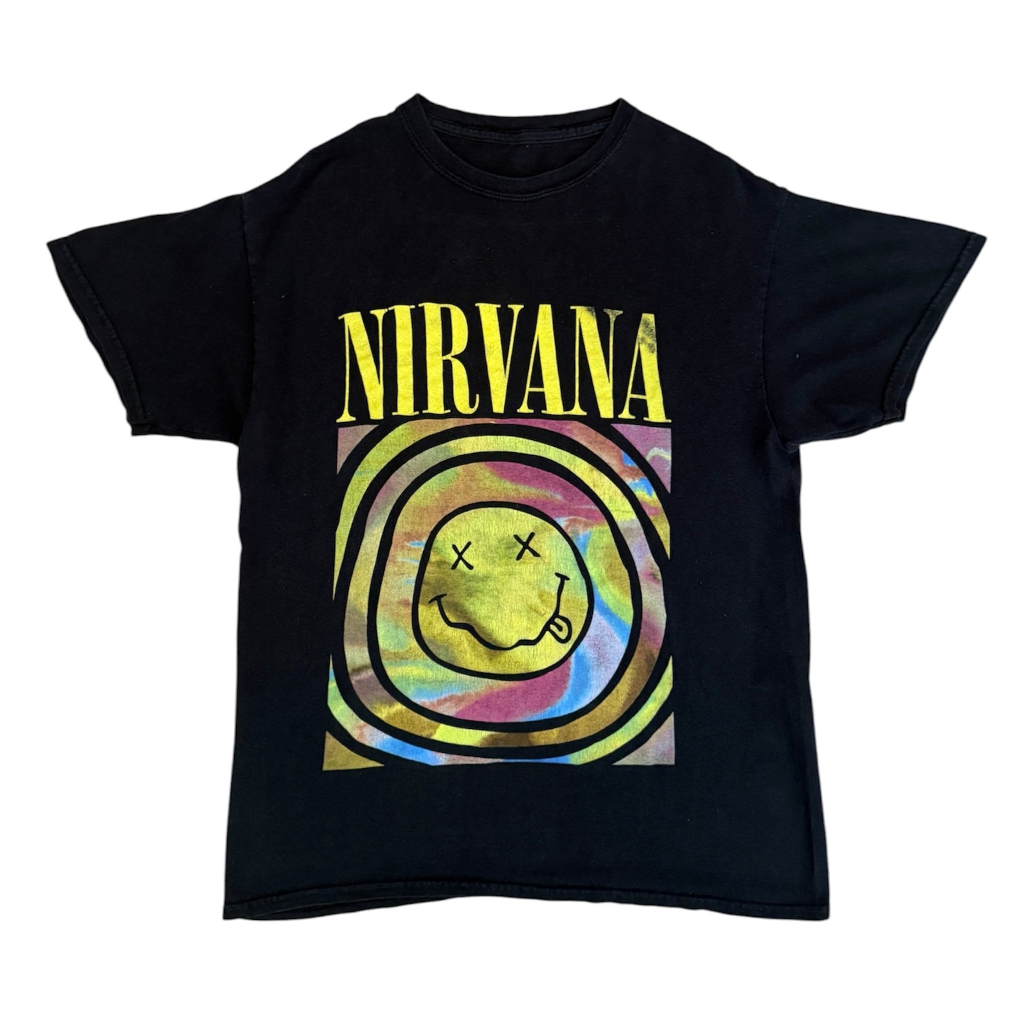 Nirvana Smiley Spiral Tee — Officiel Vintage