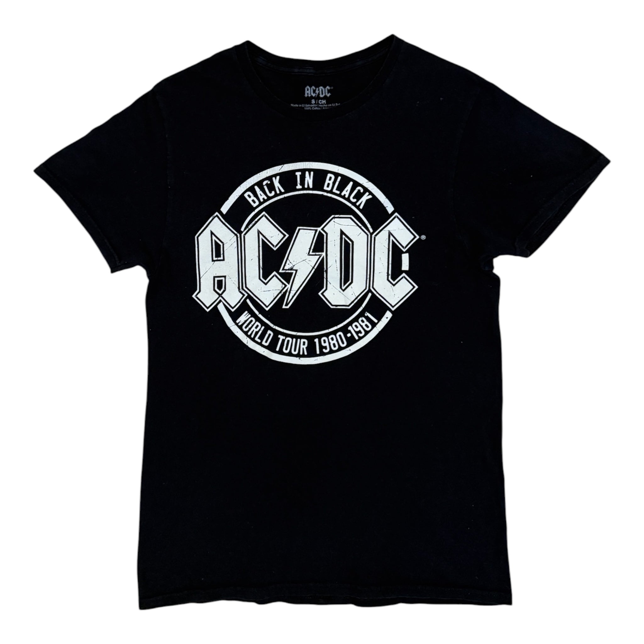 AC/DC Back in Black World Tour 1980-1981 Tee — Officiel Vintage